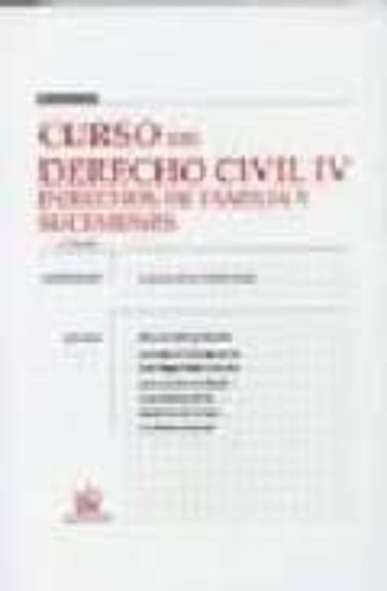 Curso De Derecho Civil Iv Derechos De Familia Y Sucesiones Ed