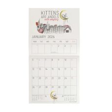 calendario 2026 pared mes vista sketchy cats legami-8052694033361