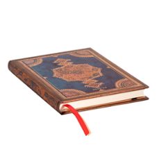 agenda 18m paperblanks 2024 safavid índigo midi(13 x 18cm) horizo ntal s/v y cierre con banda elástica-9781439795712