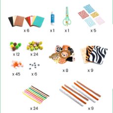 djeco caja creativa crea animales de la jungla-3070900090163