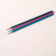 set de 3 recambios de tinta para bolígrafos borrables bo-bo - azu l claro, verde y morado-8445641075192