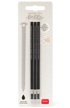 set 3 recambios boligrafo borrable negro-8052461965901