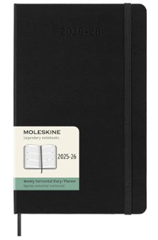 agenda 2025-2026 18 meses semanal horizontal large negra tapa dur a moleskine-8056999275501