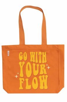 fabric tote bag - go with your flow-8445641023971