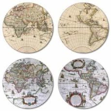 set de 4 posavasos - antique maps-5038681012291