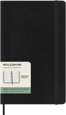 agenda 2027 semanal horizontal large tapa blanda negra moleskine-8056999279691