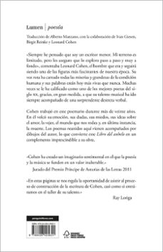 libro del anhelo-leonard cohen-9788426425621