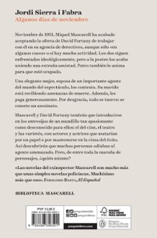 algunos dias de noviembre (inspector mascarell 11)-jordi sierra i fabra-9788466358521