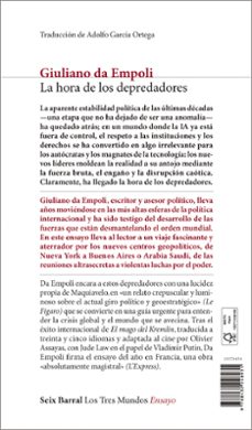 la hora de los depredadores-giuliano da empoli-9788432248931
