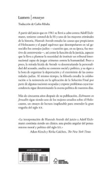 eichmann en jerusalen: un estudio sobre la banalidad del mal-hannah arendt-9788426413451