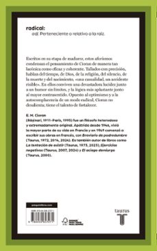 del inconveniente de haber nacido-emile michel cioran-9788430627271