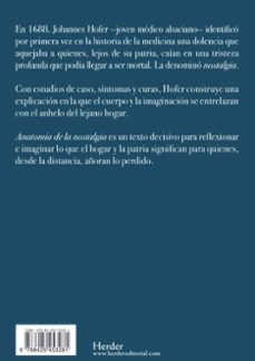 anatomía de la nostalgia-johannes hofer-9788425453281