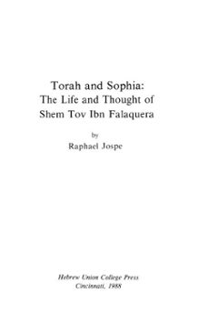 torah and sophia (ebook)-raphael jospe-9780878201501