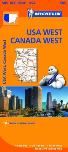 mapa regional western usa, western canada (leyenda en español) (2013)-9782067184701
