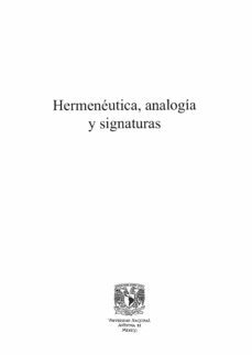 hermeneutica, analogia y signaturas (ebook)-mauricio beuchot-9786073057301