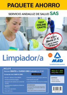 paquete ahorro y test online gratis limpiador/a del servicio andaluz de salud (sas)-9788414238301