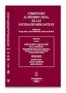 disolucion y liquidacion de sociedad de responsabilidad limitada (tomo xiv) (vol. 4º) (2ª ed.)-9788447028801