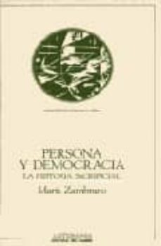 persona y democracia-maria zambrano-9788476581001