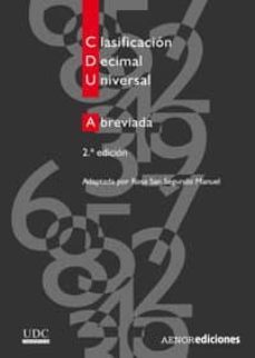 clasificacion decimal universal abreviada (cdu) (2ª ed.)-9788481434101