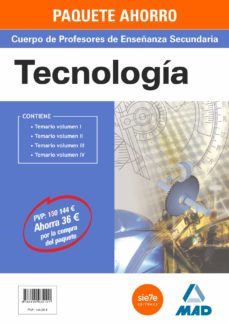paquete ahorro tecnologia cuerpo de profesores de enseñanza secun daria-9788490935101