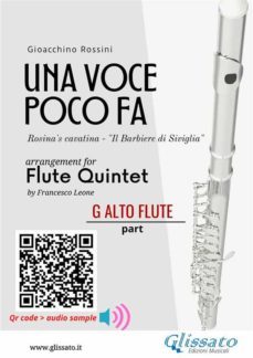 c flute alto part of "una voce poco fa" for flute quintet (ebook)-9791221379501