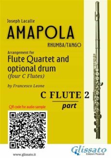 c flute 2 part of "amapola" for flute quartet (ebook)-9791221386301