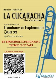 trombone/euphonium 1 t.c. part of "la cucaracha" for quartet (ebook)-9791221388701