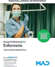 enfermeria (grupo profesional m2). ministerios. test del temario parte especifica-9791370282301