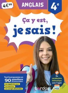 ça y est, je sais ! anglais 4e-9782047359211