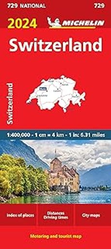 switzerland 2024 michelin national map 729: map-9782067262911