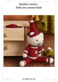 modèle crochet : petit ours de noël-9782756539911