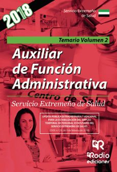 Imagen Principal de AUXILIAR DE FUNCION ADMINISTRATIVA DEL SERVICIO EXTREMEÑO DE SALUD: TEMARIO (VOL. 2)