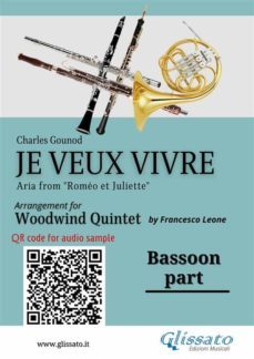 bassoon part of "je veux vivre" for woodwind quintet (ebook)-9791221374711