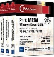 mcsa windows server 2016: pack de 3 libros: preparacion a los examenes 70-740,  70-741 y 70-742-armelin asimane-jerome bezet torres-9782409014321