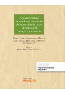 analisis practico de sanciones en materia de proteccion de datos-divididas por conceptos y sectores--9788413910321