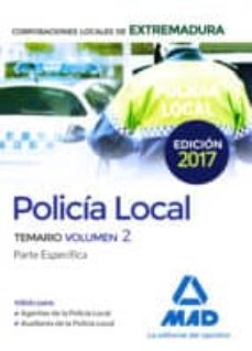 policia local de extremadura: temario (vol. 2) parte especifica-moises cayetano rodriguez-9788414207321