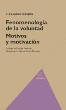 fenomenologia de la voluntad-alexander pfander-9788493913021