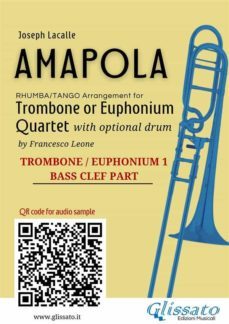 trombone/euphonium b.c. 1 of "amapola" for trombone or euphonium quartet (ebook)-9791221387421