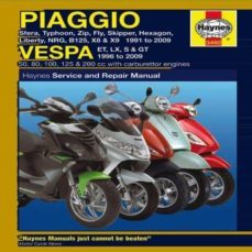 piaggio and vespa scooters (with carburettor engines) service and repair manual: 1991 to 2009-matthew coombs-phil mather-9781844258031