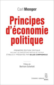 principes d'economie politique (ebook)-carl menger-9782021414431