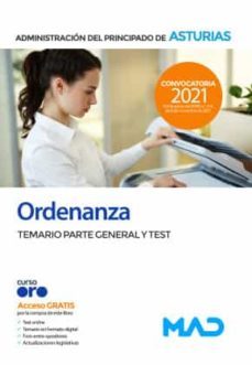 Imagen Principal de ORDENANZA. TEMARIO Y TEST PARTE GENERAL. PRINCIPADO DE ASTURIAS