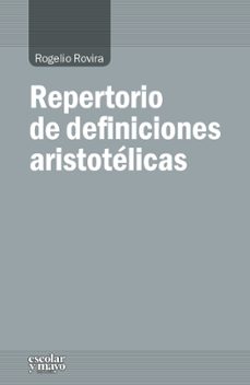repertorio de definiciones aristotélicas-rogelio rovira madrid-9788416020331