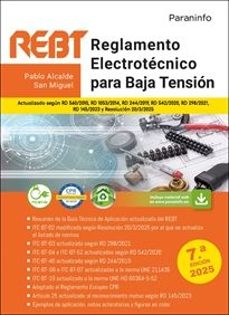 reglamento electrotecnico para baja tension. rebt  7.ª edicion 20 25-pablo alcalde san miguel-9788428373531