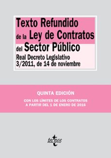 texto refundido de la ley de contratos del sector publico (5ª ed. 2016)-9788430968831