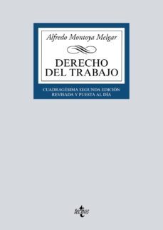 derecho del trabajo-alfredo montoya melgar-9788430982431