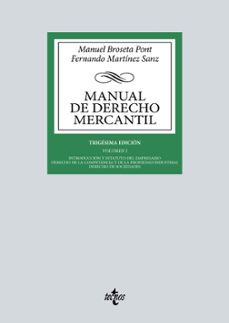 manual de derecho mercantil.-manuel broseta pont-fernando martinez sanz-9788430987931