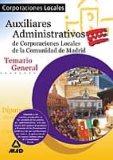 auxiliares administrativos de corporaciones locales de la comunid ad de madrid: temario-9788466534031