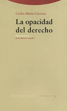 la opacidad del derecho-carlos maria carcova-9788481642131