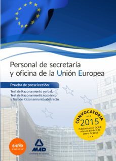 personal de secretaria y oficina de la union europea. prueba de preseleccion: test de razonamiento verbal, test de razonamiento-9788490932131