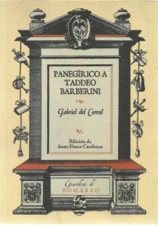 panegirico a taddeo barberini-gabriel del corral-9788494657931